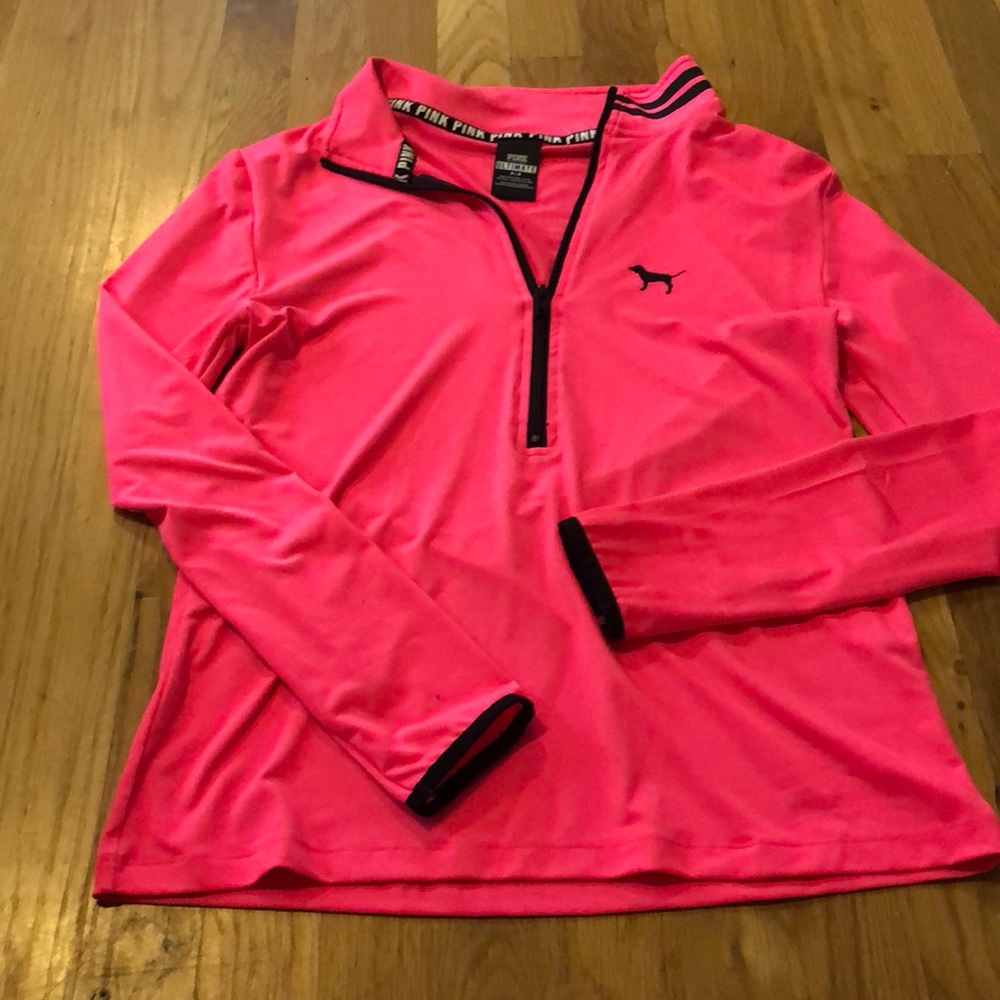Love pink quarter zip